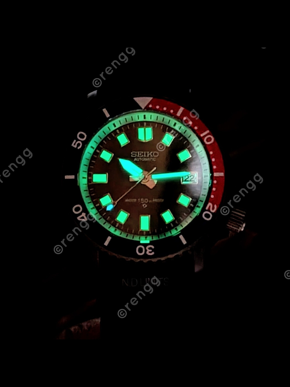 Titanium Seiko Pepsi Automatic Diver Mod Watch 42mm Sapphire AR Coated 24jewels - Picture 2 of 11